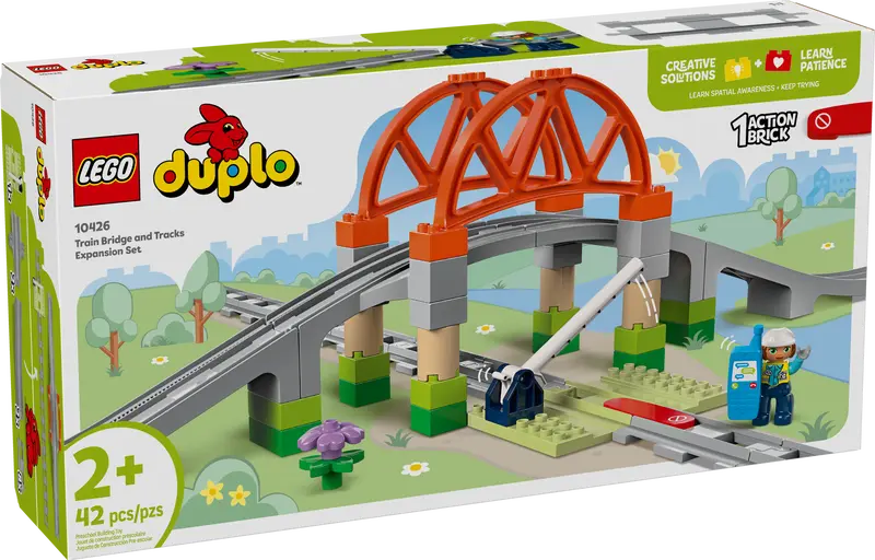 LEGO Constructor DUPLO Town Train Bridge and Tracks Expansion Set