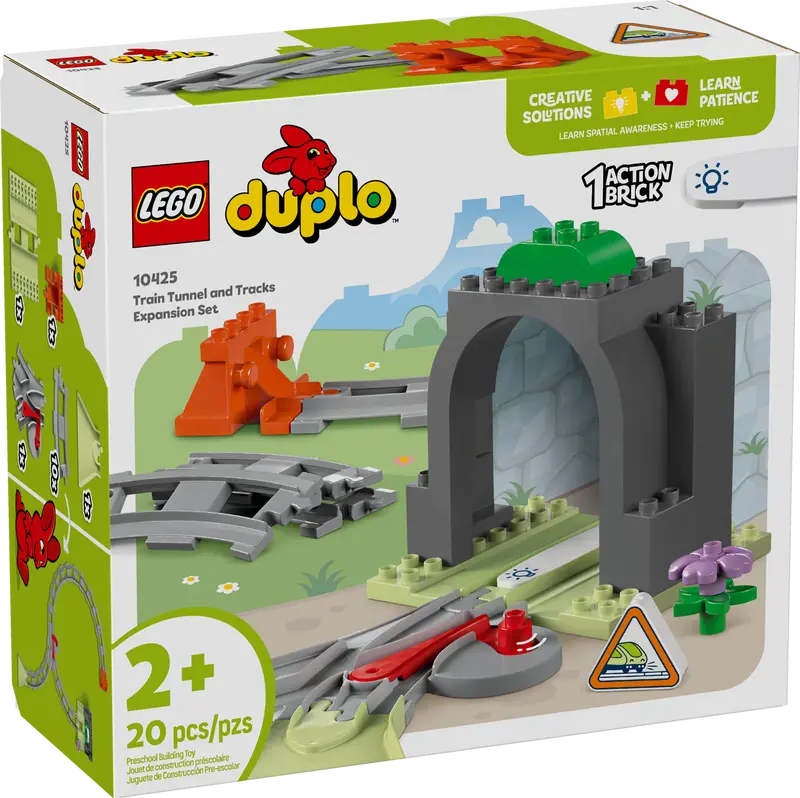 ასაწყობი კონსტრუქცია  LEGO Constructor DUPLO Town Train Tunnel and Tracks Expansion Set