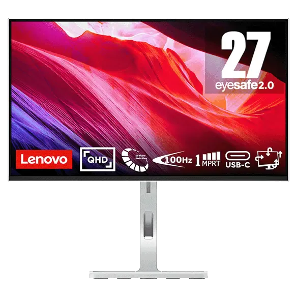 მონიტორი  Lenovo L27h-4A (67C0UAC6EU) 27" IPS 2560x1440 350 cd/m² 1ms  3Wx2 speakers Cloud Grey Type-C