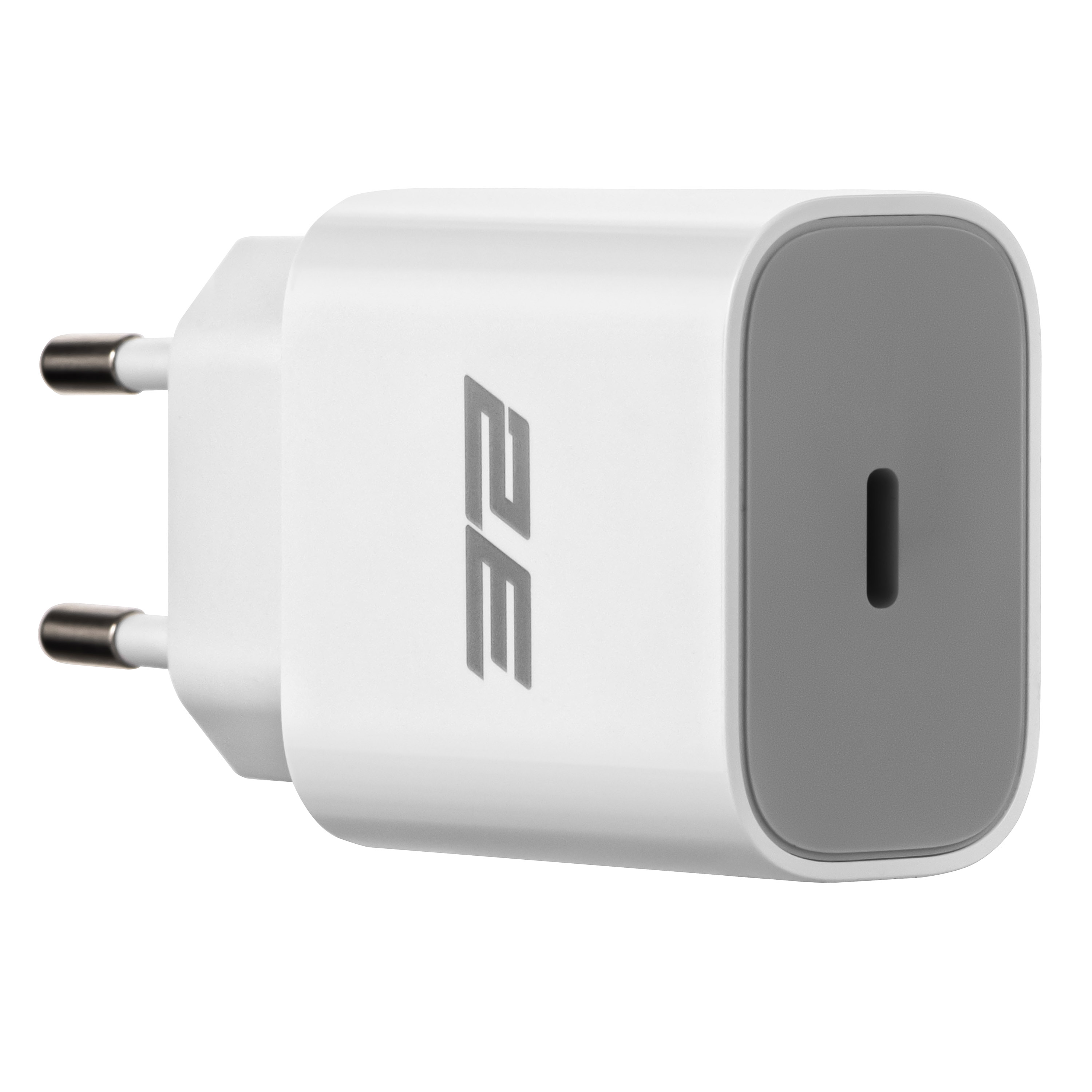 ტელეფონის დამტენი 2E Wall Charger USB-C PD3.0, MAX 25W, White (2E-WC1USBC25W-W)