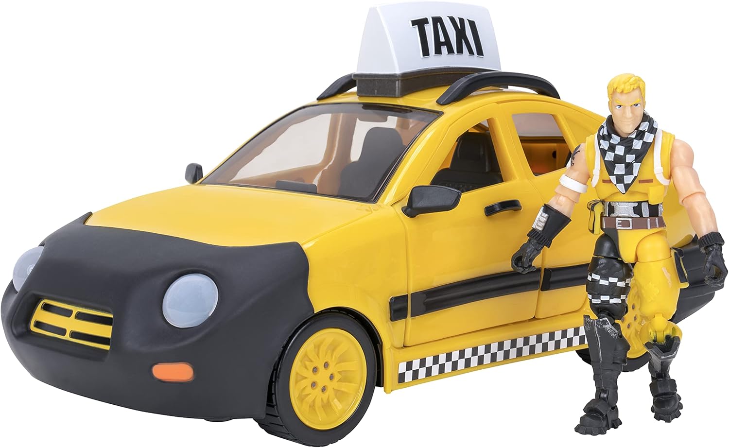 სათამაშო მანქანა ტაქსი Fortnite Joy Ride Vehicle Taxi Cab (FNT0817) | 30.48 x 13.97 x 17.15 cm; 600 g