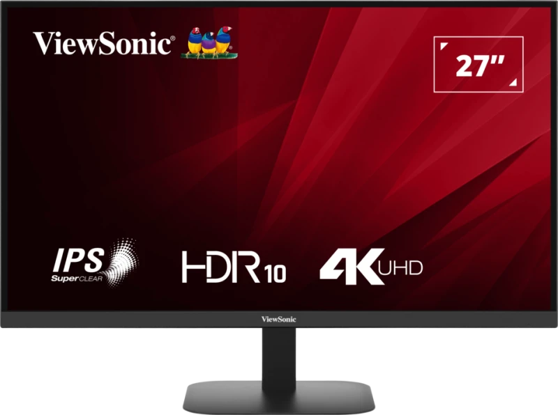 მონიტორი Viewsonic 27" VA2708-4K-HD 27", IPS, 3840x2160 (4K UHD), 4 ms, 60 Hz, 250 cd/m2, 178°/178°, 2xHDMI, DisplayPort, speakers, black