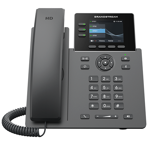 IP ტელეფონი Grandstream GRP2611G | 3 SIP accounts and 3 multi-purpose line | Gigabit ethernet ports with integrated PoE | 2.8 inch (320x240) TFT color LCD | Wi-Fi No | 