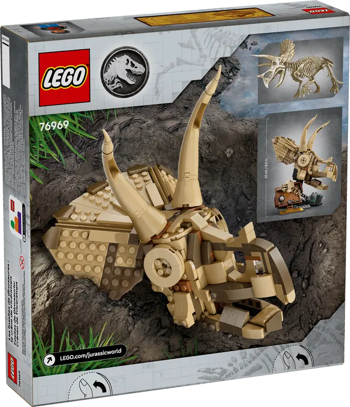 ლეგო LEGO Constructor Jurassic World Dinosaur Fossils: Triceratops Skull