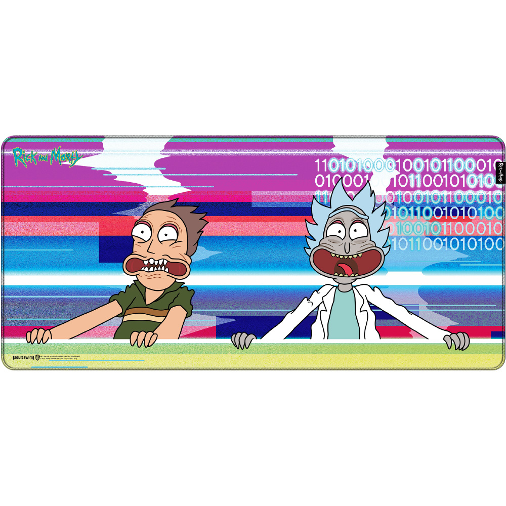 მაუსის დასადები Rick and Morty Mousepad Glitched, XL (900x420mm) | Composition: Polyester and rubber FWBMPRIMOR24003XL