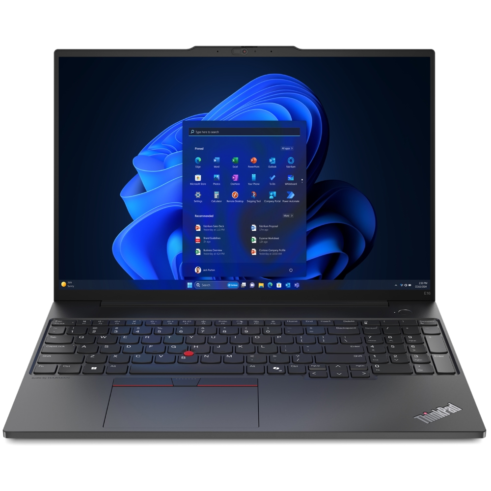 ნოუთბუქი Lenovo ThinkPad E16 Gen 2 (Intel) (21MA005EGX) | 16" WUXGA (1920x1200) IPS 400nits | Ultra 5 125U | 16GB SO-DIMM DDR5-5600 | 512GB SSD M.2 2242 PCIe® 4.0x4 NVMe® | 100/1000M (RJ-45) | Wi-Fi® 6E, 802.11ax 2x2 + BT5.3 | 1x USB-C® (Thunderbolt™ 4 / USB4® 40Gbps) | 1.81 kg Aluminium (Top), Aluminium (Bottom)