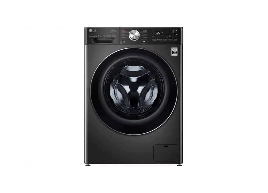 სარეცხი+საშრობი მანქანა LG F4V9BDP2EE.ABLPMEA, 12Kg, 1400Rpm, 70Db, Washing+Dryer Machine, Black