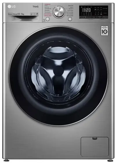 სარეცხი მანქანა LG (promo) F2V5GG2S.ASSPCOM, 8.5Kg, A, 1200Rpm, Washing Machine, Grey