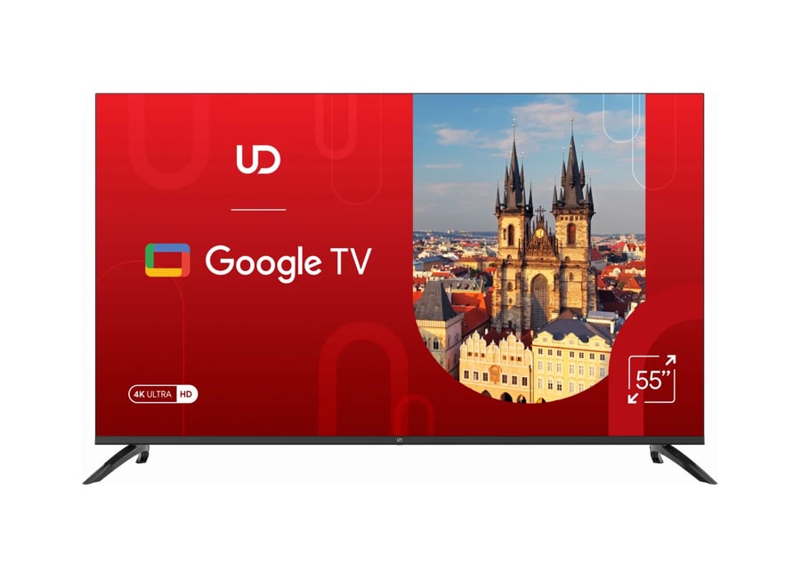 ტელევიზორი UDTV TV 55"(140cm) UD 55GU6210  Google TV 16:9 3840x2160  178*/178* 250cd/m2  BT5.1 WiFi RJ45 Cl+ HDMIx2 USB2.0 DVB-T/T2/C/S2 VESA 200x200