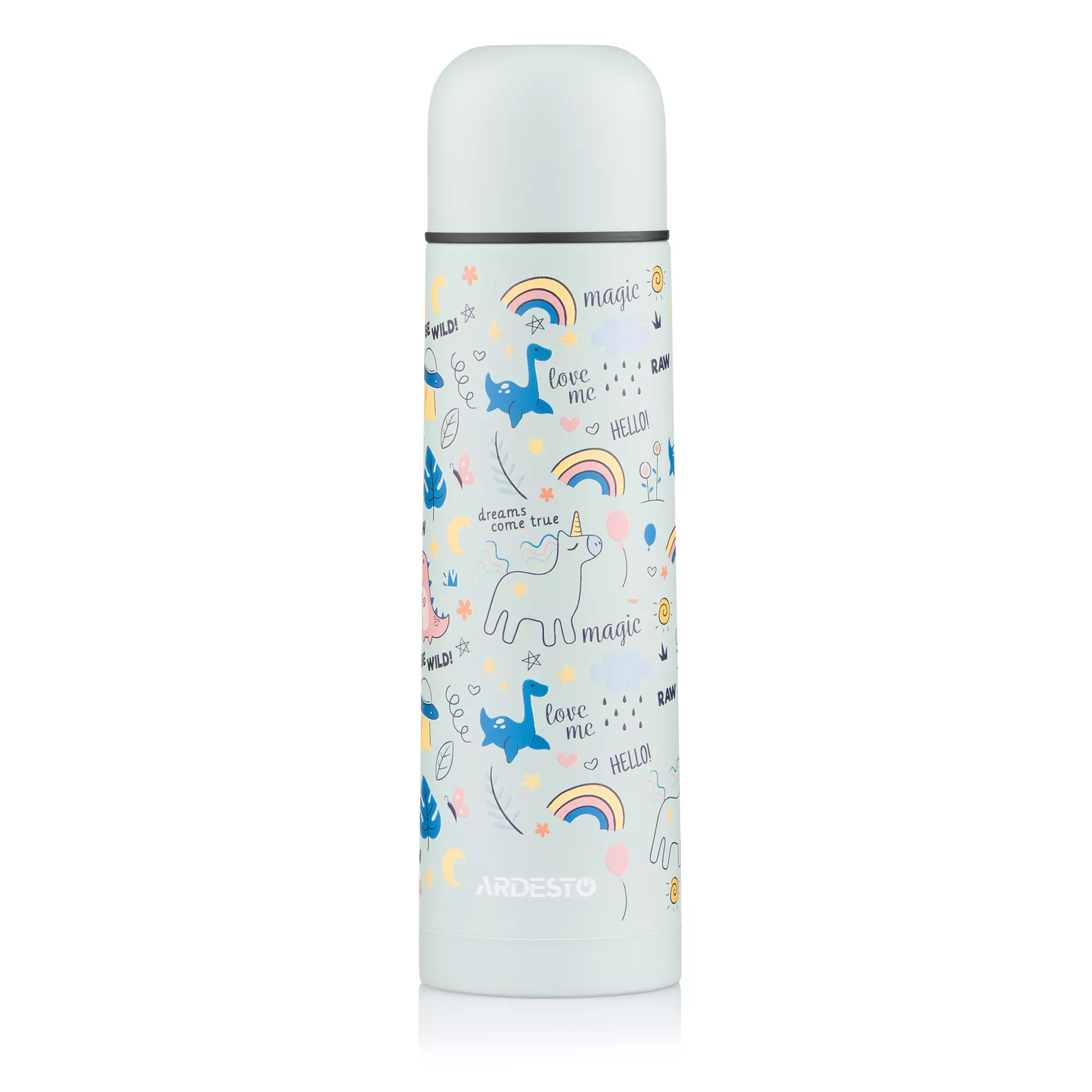 თერმოსი Ardesto Vacuum flask Magic 500ml, stainless steel, grey AR2650KMA | Keeps drinks hot for (max.) 12 h | Keeps drinks cold for (max.) 24 h