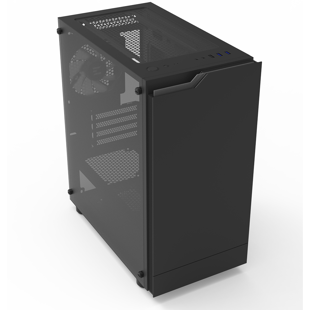 Zalman PC case T4 Plus without PSU, 2xUSB3.0, 1xUSB2.0, 1x120mm ARGB, VGA 320mm, TG Side Panel, mATX, black