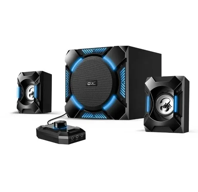 დინამიკი Genius 2.1 CH Gaming Speaker System SW-G2.1 1200 (31730044400) | RCA / 3.5 მმ | 36 W (Subwoofer: 24 W / Satellites: 6 W x2)