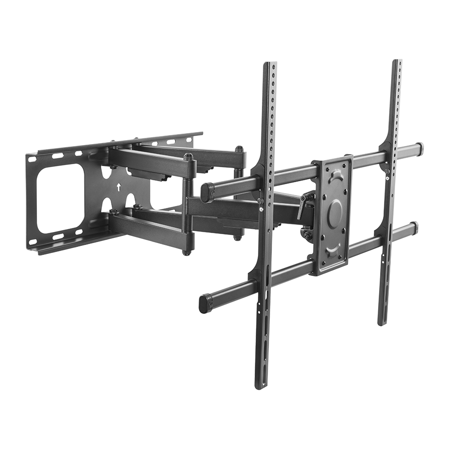 ტელევიზორის საკიდი SHO 8610 Extensible adjustable mount for TV 50" - 100" | - Load capacity: 80 kg - Min. image diagonal: 50 " - Max. image diagonal: 100 " - Mode of movement: mechanical - Downslope: 15 - Rotation: +/60° - Orientation TV/Monitor: horizontal - Level correction: +/- 3° - Min. distance from the wall: 6.9 cm - Max. distance from the wall: 63.5 cm - Minimum VESA distance: 200 X 200 MM - Maximum VESA distance: 600 X 600 MM - Colour: Black