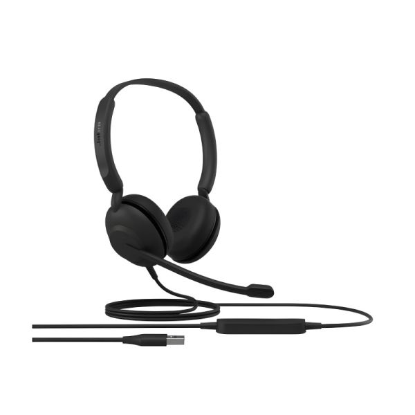 ქოლცენტრის ყურსასმენი Jabra Evolve 10 Stereo, USB-A, Leatherettes, Black (2699-820-109) | Noise-cancelling microphone | 30 mm speaker | 123 g