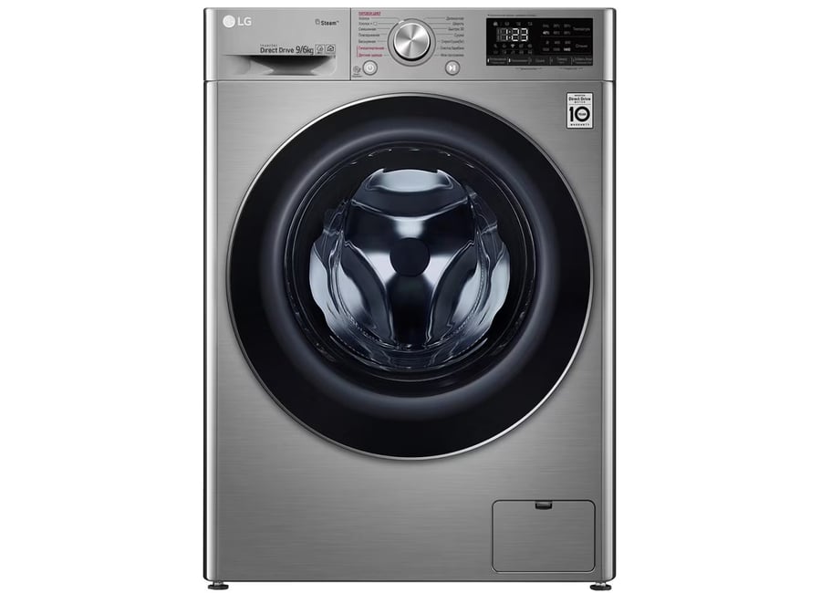 სარეცხი+საშრობი მანქანა LG F4V5VG2S.ASSPCOM, 9,6Kg, A, 1400Rpm, Washing Machine, Silver