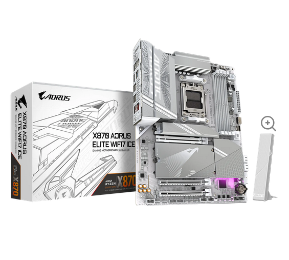 დედადაფა  GIGABYTE X870 AORUS ELITE WIFI7 ICE (X870_A_ELITE_WF7_ICE) | AM5 , ATX, DDR5, 4X M.2, PCIe 5.0, USB4, WIFI7, 2.5GbE LAN, EZ-Latch, 2-Year Warranty
