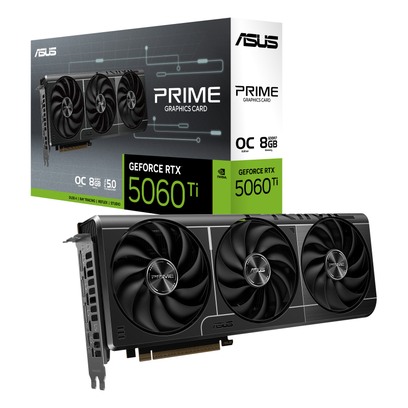 ვიდეო ადაპტერი ASUS PRIME GeForce RTX™ 5060 Ti 8GB GDDR7 OC Edition (90YV0MP0-M0NA00) |  PRIME-RTX5060TI-O8G