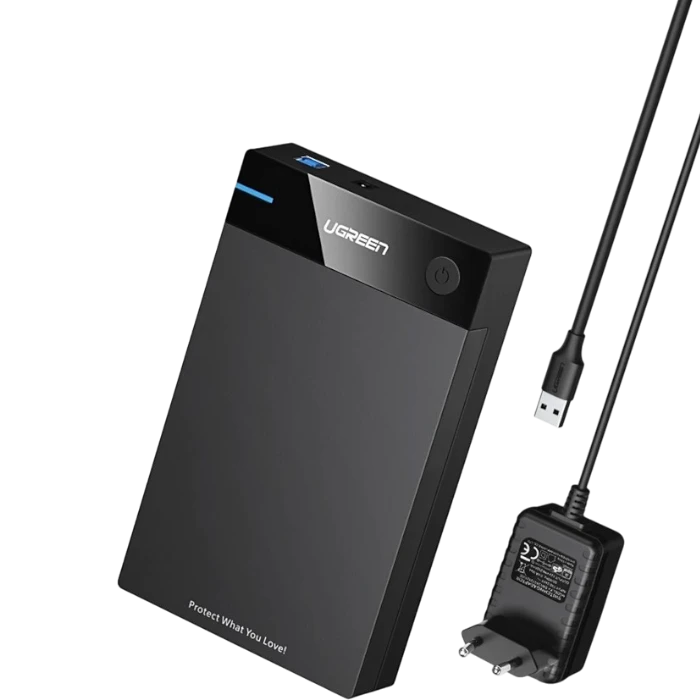 მყარი დისკის ქეისი UGREEN US222 USB 3.5 Inch HDD Enclosure SSD SATA USB 3.0 power Adapter 50422 | Support SATA 3.0, compatible with SATA 2.0/SATA 1.0 | Support 16TB 3.5/2.5 Inch SATA | Product Size：L194xW117xH38(mm) 