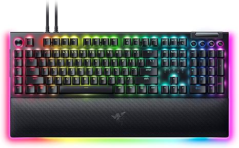 მექანიკური კლავიატურა Razer Keyboard mechanical BlackWidow V4 Pro 104key Yellow Switch, USB-A, EN, RGB, black (RZ03-04681800-R3M1)