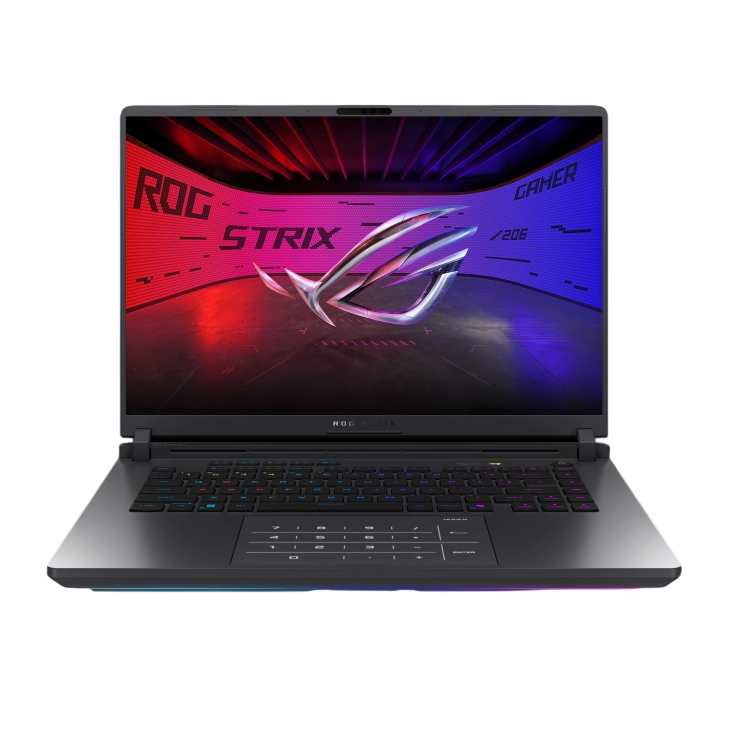 ლეპტოპი ASUS G615LR ROG Strix G16 (2025) (G615LR-S5192)|  16" 2.5K (2560 x 1600, WQXGA) 16:10 aspect ratio IPS-level Anti-glare display DCI-P3: 100% Refresh Rate: 240Hz Response Time: 3ms G-Sync | Intel Core Ultra 9 275HX, 2700 MHz, 32GB DDR5, 1 TB SSD, GeForce RTX 5070TI 12GB, Wi-Fi, Bluetooth, no OS, black, 2YrW