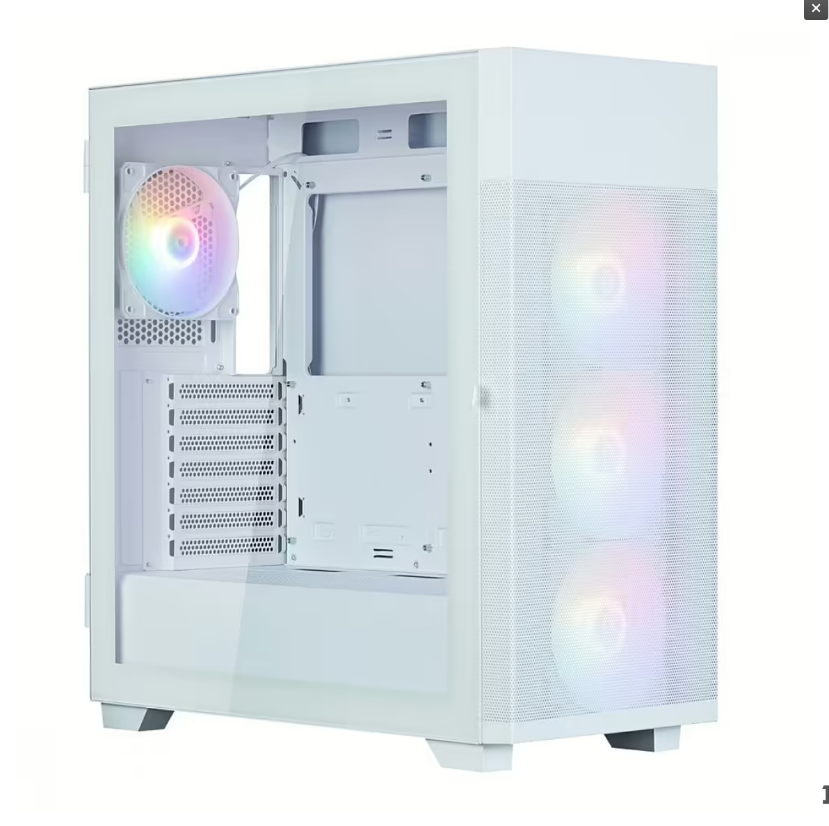 Zalman PC case  S5 Neo without PSU, 1xUSB3.1, 1xUSB2.0, 4x120mm FRGB, VGA 390mm, LCS ready, TG Side Panel, ATX, white