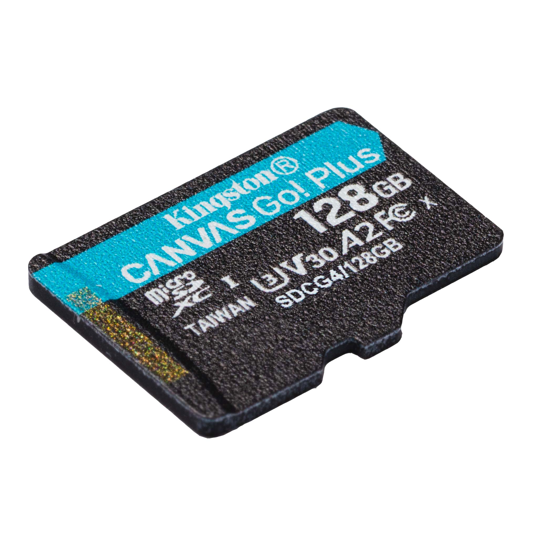 ფლეშ მეხსიერების ბარათი Kingston Canvas Go! Plus microSD memory card 128GB  | Speeds of up to 200MB/s read | Class 10, UHS-I, U3, V30, A2 | SDCG4/128GBSP | for mobile gaming, drones, action cams and Android™ devices