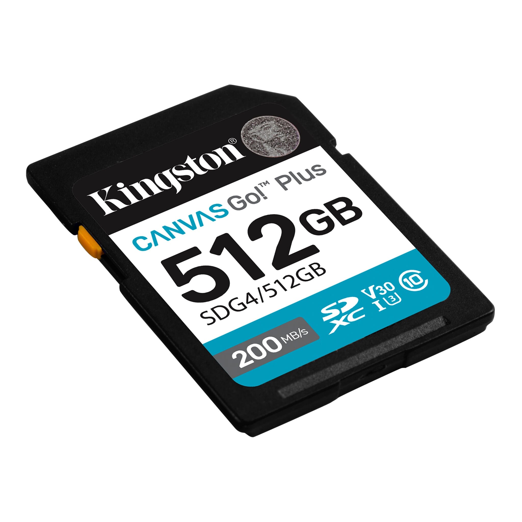 ფლეშ მეხსიერების ბარათი  Kingston Canvas Go! Plus SD memory card 512GB | Up to 200MB/s read, 160MB/s write | Class 10, UHS-I, U3, V30 | SDG4/512GB | for DSLRs, mirrorless cameras and 4K video