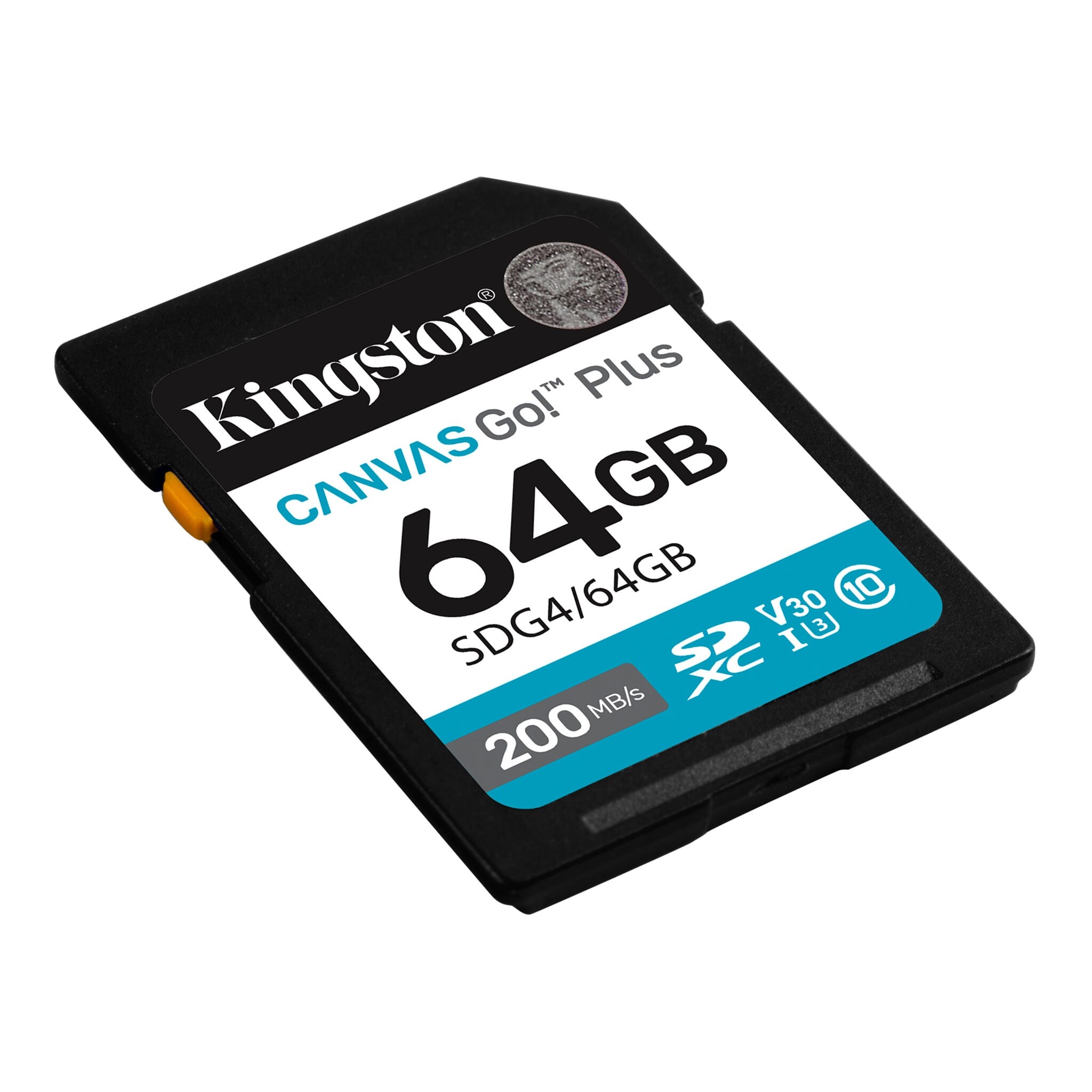 ფლეშ მეხსიერების ბარათი Kingston Canvas Go! Plus SD memory card 64GB  | Up to 200MB/s read, 100MB/s write | Class 10, UHS-I, U3, V30 | SDG4/64GB | for DSLRs, mirrorless cameras and 4K video