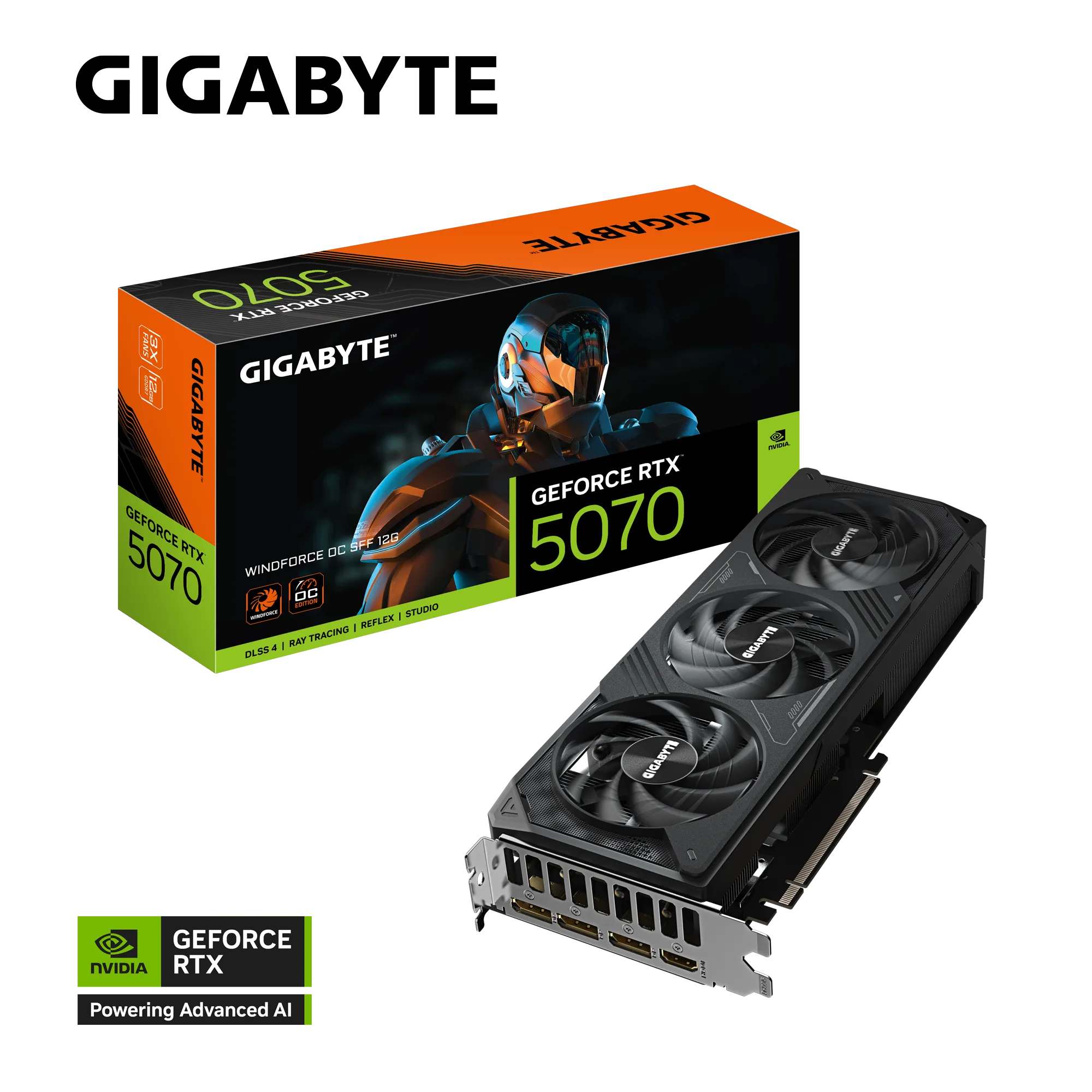 ვიდეო ბარათი GIGABYTE Graphic Adapter GeForce RTX 5070 12GB GDDR7 WINDFORCE OC (GV-N5070WF3OC-12GD)