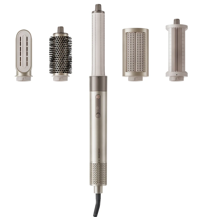 მულტისტაილერი Dreame AirStyle Hair Styler AMF17A (Titanium Gold) | 1200 W | 5 types of nozzles: Fast drying ,  Curling nozzle ,  Flyaway nozzle ,  Round brush for volume ,  Smoothing brush | Max. temperature 200 °C Min. temperature 60 °C |