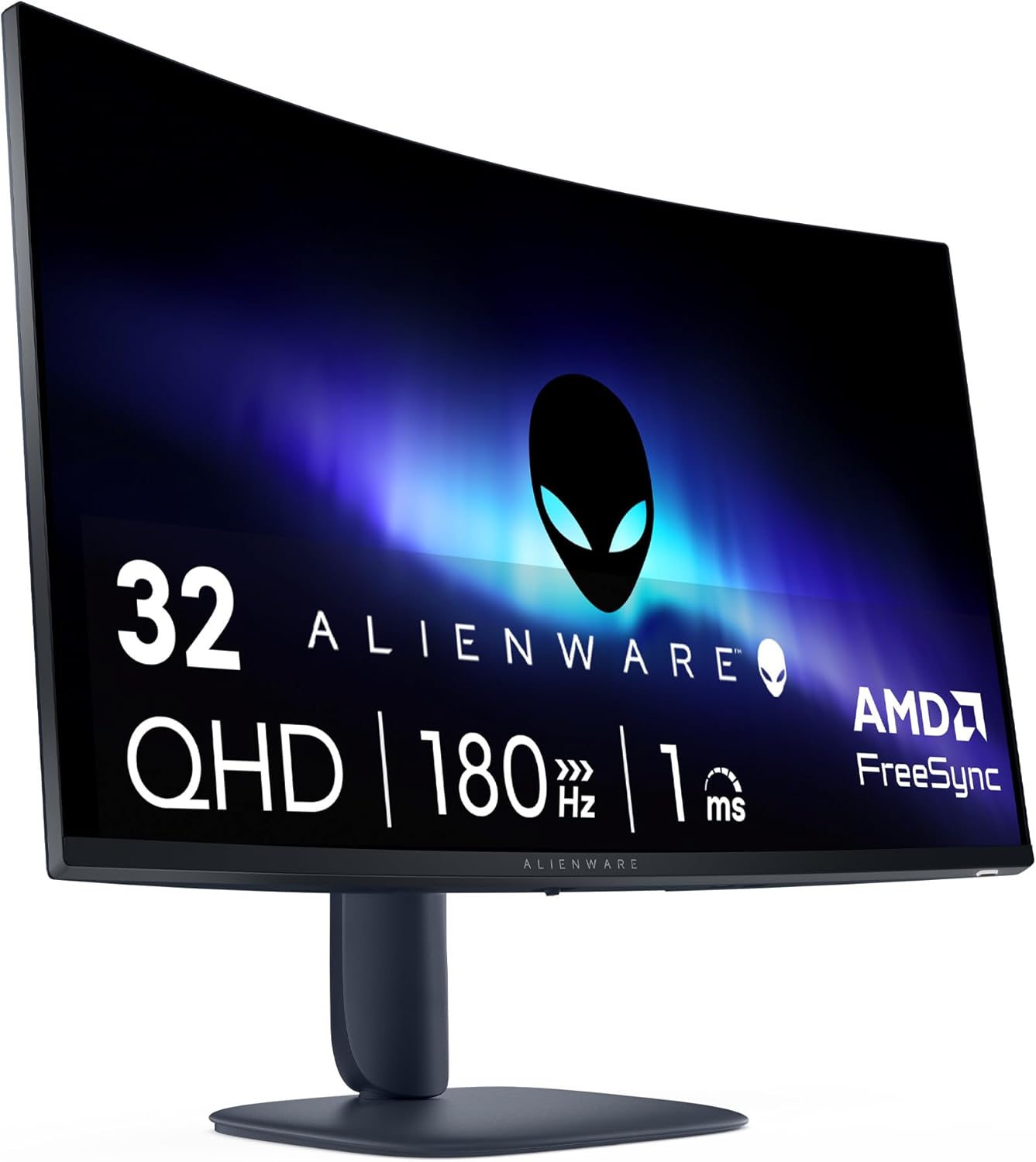 მონიტორი Dell Alienware 32 Curved Gaming Monitor - AW3225DM (210-BQWN) | 31.5-inch WQHD(2560 x 1440) 180 Hz 1ms Display, 1500R Curve, AMD Freesync, VE