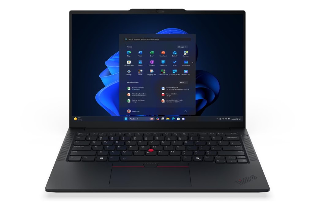  ნოუთბუქი Lenovo ThinkPad E14 Gen 7 (Intel) / Model: (21T90042GX) / 14" WUXGA (1920x1200) IPS 300nits Anti-glare, 45% NTSC, 60Hz / Intel Core 7 240H, 10C (6P + 4E) / 16T, P-core 2.5 / 5.2GHz, E-core 1.8 / 4.0GHz, 24MB 1x 16GB SO-DIMM DDR5-5600 512GB SSD M.2