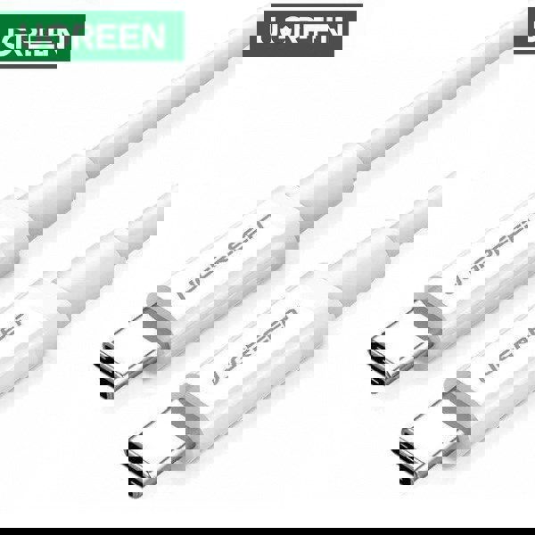 USB კაბელი UGREEN US264 (60520), 60W, Type C 2.0 Male To Male Cable, 2m, White