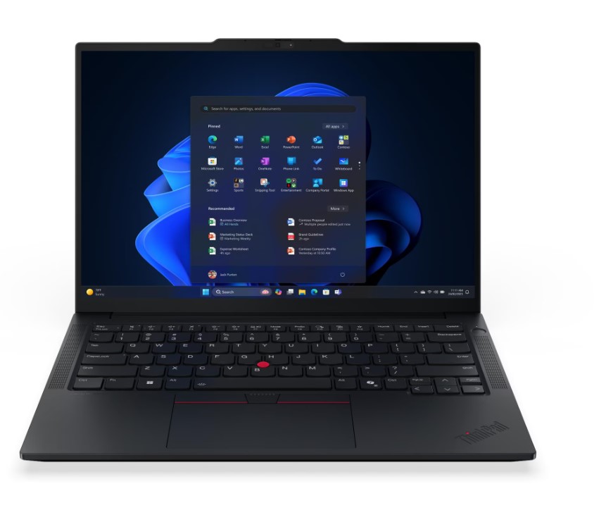 ნოუთბუქი Lenovo/ ThinkPad E14 Gen 7 (Intel) Model: (21T90042GX) / 14" WUXGA (1920x1200) IPS 300nits Anti-glare, 45% NTSC, 60Hz / Intel Core 7 240H, 10C (6P + 4E) / 16T, P-core 2.5 / 5.2GHz, E-core 1.8 / 4.0GHz, 24MB 1x 16GB SO-DIMM DDR5-5600 512GB SSD M.2