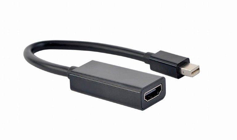 ადაპტერი Gembird 4K Mini DisplayPort (male) to HDMI (female) adapter (A-mDPM-HDMIF4K-01) | DisplayPort v.1.2, HDMI 1.3b | up to 3840 x 2160 x 30 Hz | 45 x 20 x 15 mm , Net weight: 10 g | Supports Apple MacBook (Air/Pro)