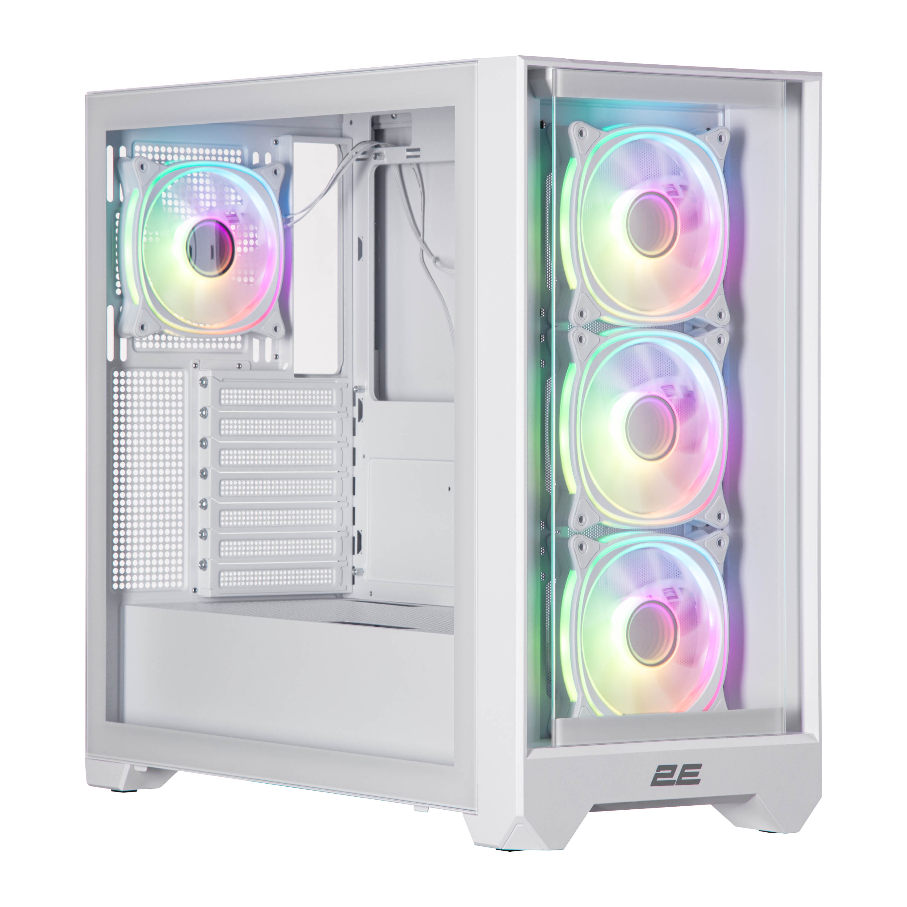 Gaming კომპიუტერის ქეისი 2E Gaming PC Case Dominator Pro G2302W (2E-G2302W) | Mid Tower, ATX / mini-ITX / micro-ATX | Upper panel: 120/240/280/360 | 
✔️ARGB Hub-B IF | Height of CPU cooler (max.) 185 mm | Maximum length of VGA 400 mm