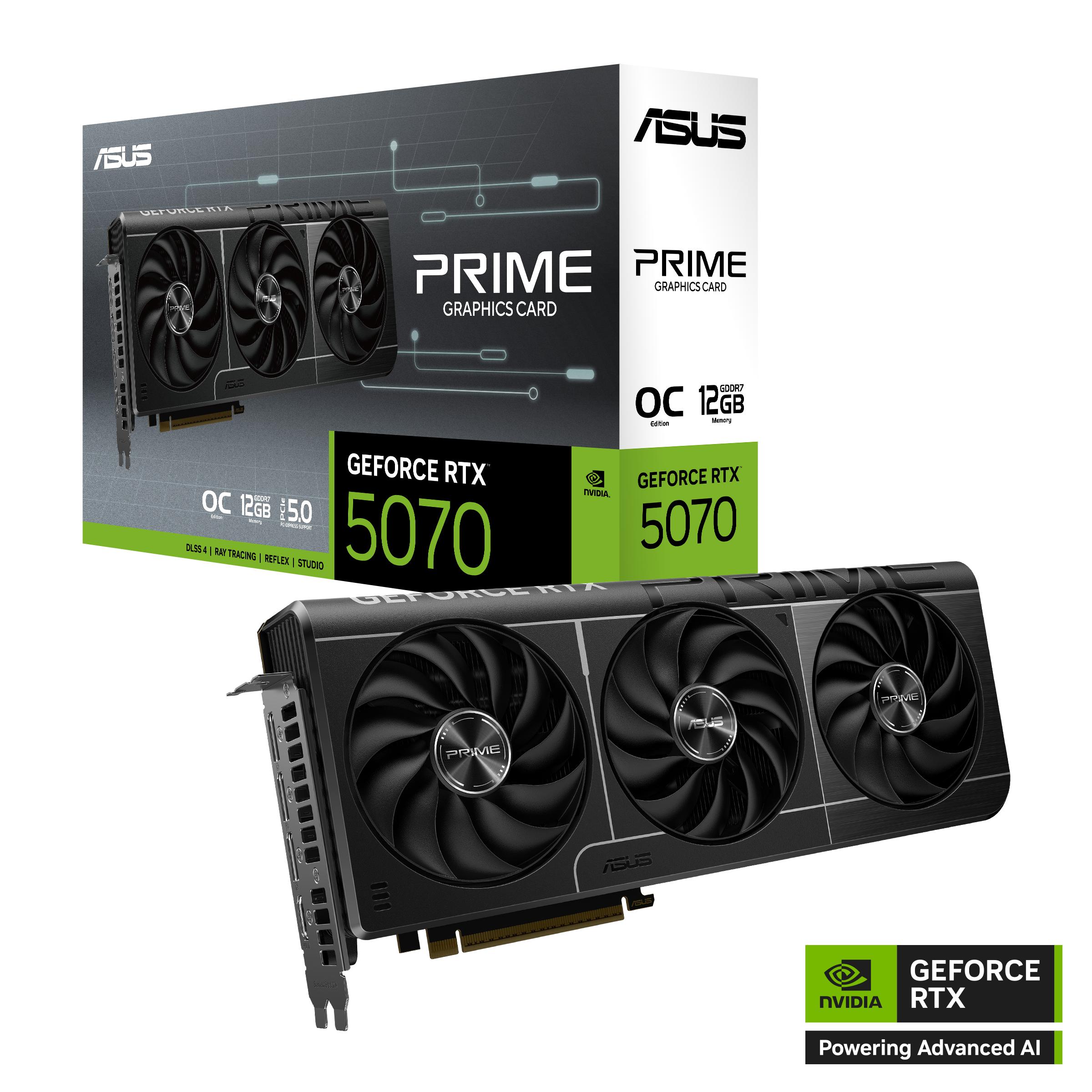ვიდეო ბარათი ASUS PRIME-RTX5070-O12G GeForce RTX™ 5070 12GB GDDR7 OC Edition 90YV0M10-M0NA00