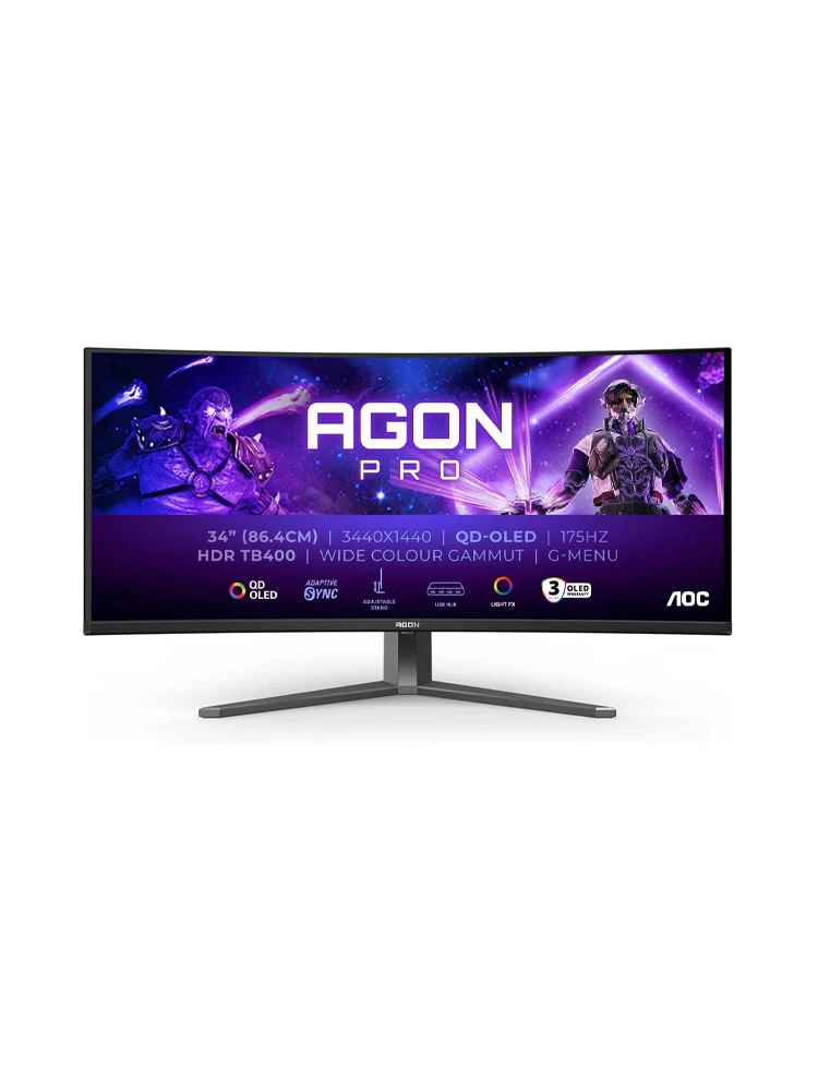 მონიტორი: AOC Agon Pro AG346UCD 34" WQHD 175Hz 0.03ms 2xHDMI DP USB