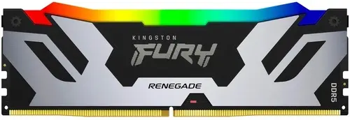 ოპერატიული მეხსიერება Kingston 16GB (1x16GB) DDR5 6400MT/s CL32 FURY Renegade Silver/Black RGB XMP (KF564C32RSA-16) | 1RX8 32-39-39 1.4V 288-pin 16Gbit