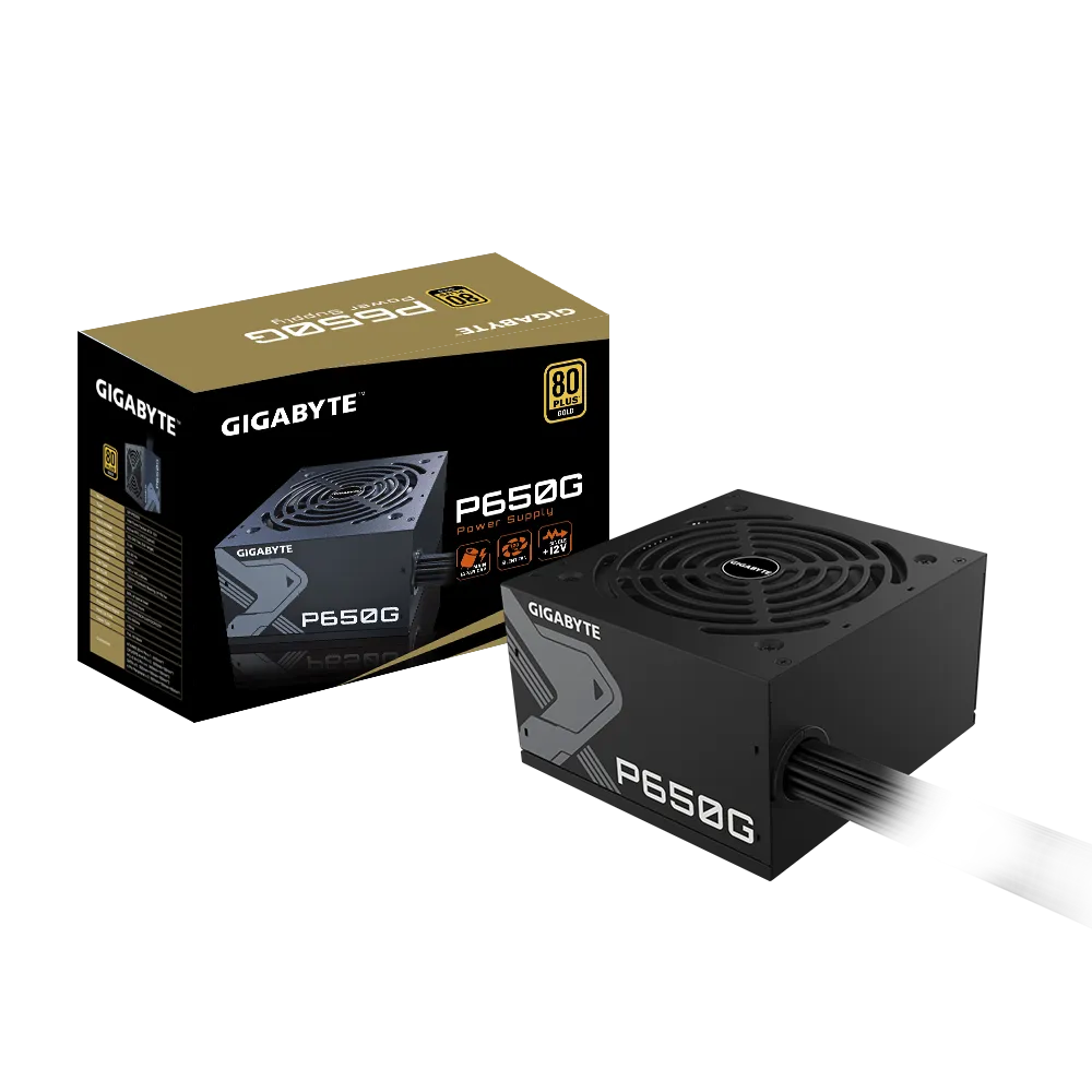 კვების ბლოკი GIGABYTE P650G (GP-P650G) | 650W , 80 PLUS Gold Active , PFC(>0.9 typical) , 120mm Hydraulic Bearing (HYB) Fan , OVP/OPP/SCP/UVP/OCP/OTP