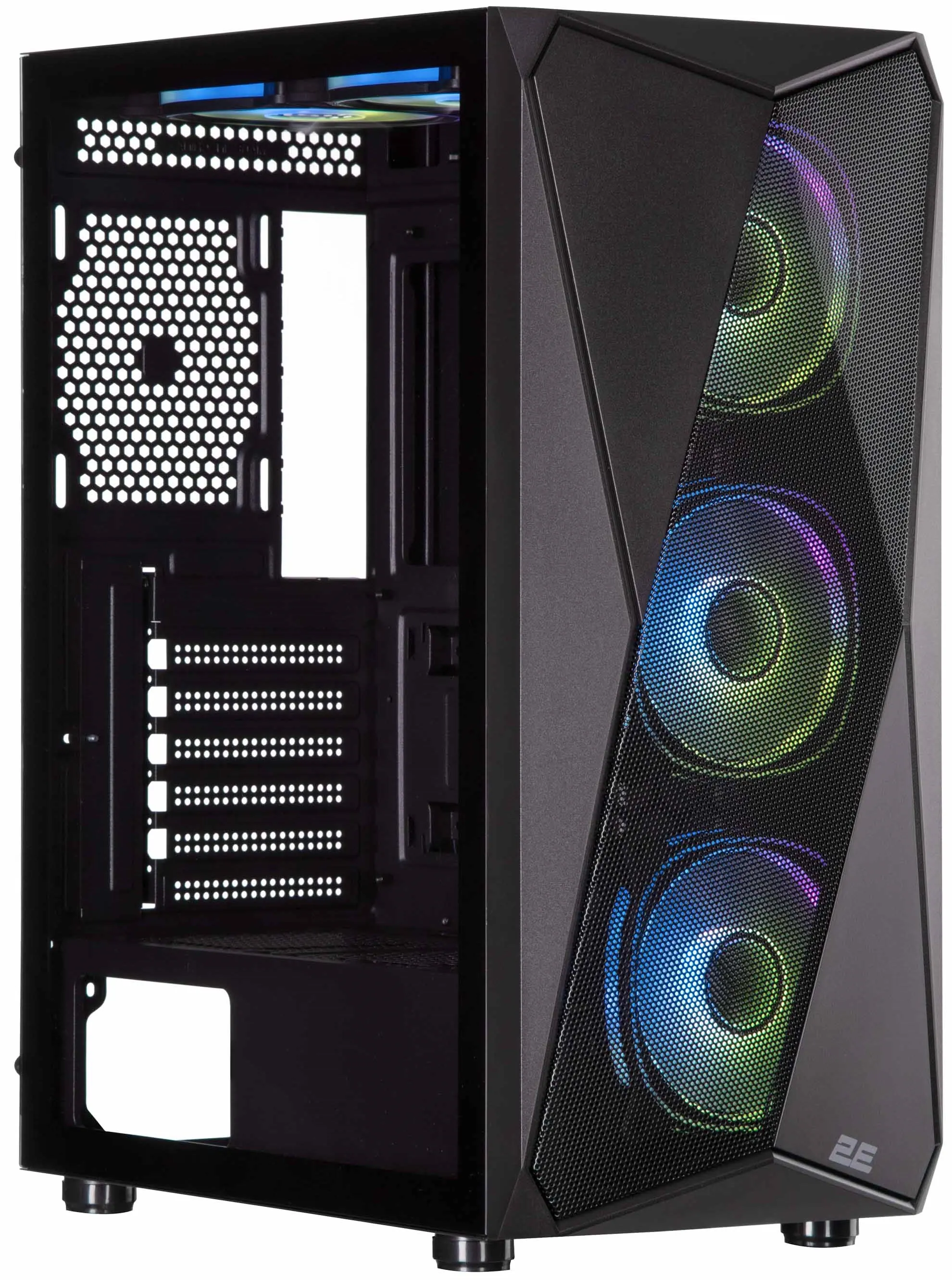 კომპიუტერის ქეისი 2E Gaming PC Case Aruba G3313B (2E-G3313B) | Mid Tower,  ATX, Installed fans 5 pcs, Top panel: 240/280, Height of CPU cooler (max.) 165 mm, Maximum length of VGA 300 mm, black