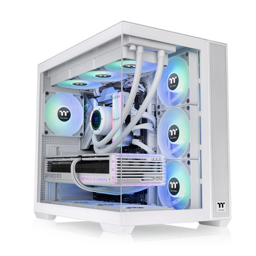კომპიუტერის ქეისი ThermalTake View 380 TG ARGB Snow (CA-1Z2-00M6WN-00) | Mid Tower, ATX, Top: 3 x 120mm, CPU cooler max height: 160mm VGA max length: 415mm | 410 x 285 x 442 mm