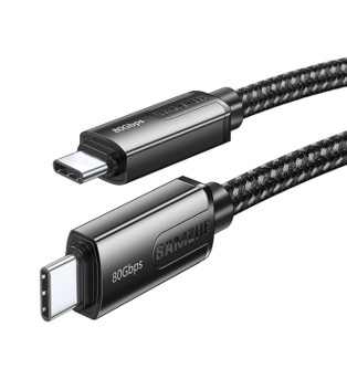 ვიდეო კაბელი SAMZHE 1მ (UEG10) | Multi-function USB-C (80G) Audio and Video Data Cable 1m | 4K 144Hz | 240W | Stainless steel with nickel plating