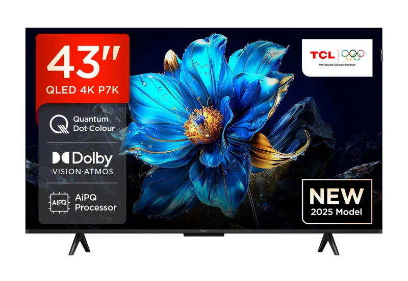 ტელევიზორი TCL P7K-UK (43P7K) QLED, Direct LED TV, 4K HDR TV, Smart TV Powered by Google TV