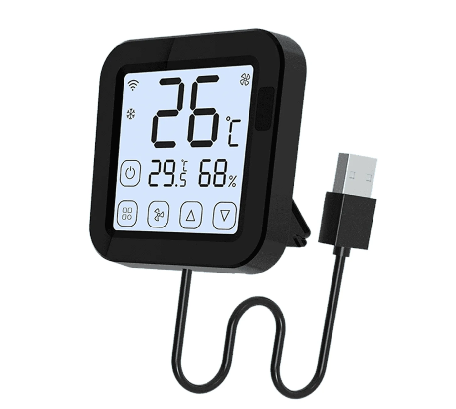 ჭკვიანი თერმოსტატი MOES Tuya WiFi Smart IR Thermostat AC Remote Controller Temperature and Humidity Sensor (WR-FL-S16-BK-MS)