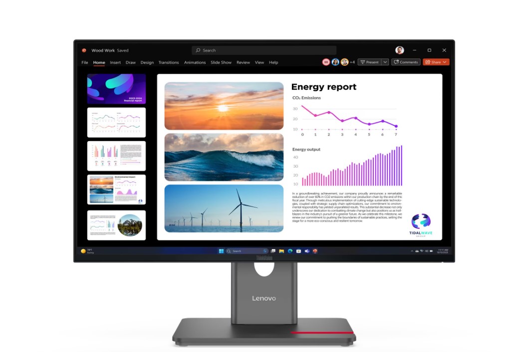 მონიტორი Lenovo 64B2GAT1EU ThinkVision P24Q-40, 23.8“, Monitor, QHD, IPS, HDMI, DP, USB, USB-C, Black