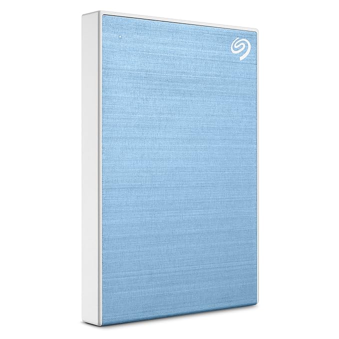 გარე მყარი დისკი Seagate (STKY1000402) One Touch 1TB External HDD with Password Protection Light Blue, for Windows and Mac | Light Blue