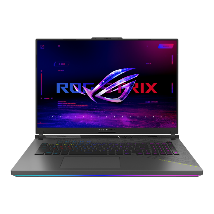 Gaming ნოუთბუქი Asus ROG Strix G18 (2025) (G814PH-S8011) | 18-inch 1920 × 1200 (WUXGA), 144Hz, IPS, 16:10 aspect ratio | Ryzen™ 9 8940HX Processor 2.4GHz (80MB Cache, up to 5.3GHz, 16 cores, 32 Threads) | 16GB DDR5-5600 SO-DIMM | 1TB PCIe® 4.0 NVMe™ M.2 SSD | GeForce RTX™ 5050 Laptop GPU 8GB GDDR7 | 1x RJ45 LAN port, Wi-Fi 6E(802.11ax) (Triple band) 2*2 + Bluetooth® 5.3 Wireless Card | 2x Type-C USB 4, 2x USB 3.2 Gen 2 Type-A, 1x HDMI 2.1 FRL | Backlit Chiclet Keyboard Per-Key RGB | 1080P FHD camera, 90WHrs, 4S1P, 4-cell Li-ion | Eclipse Gray | Freedos