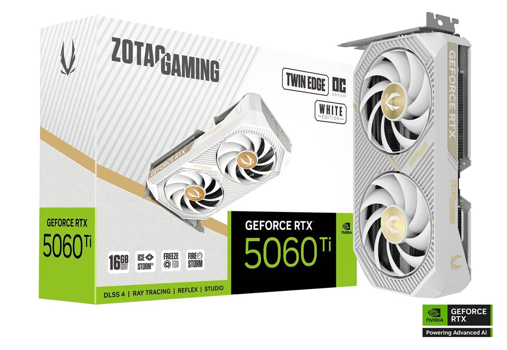 ZOTAC Graphic Adapter GeForce RTX 5060 Ti 12GB GDDR7 Twin Edge OC White Edition