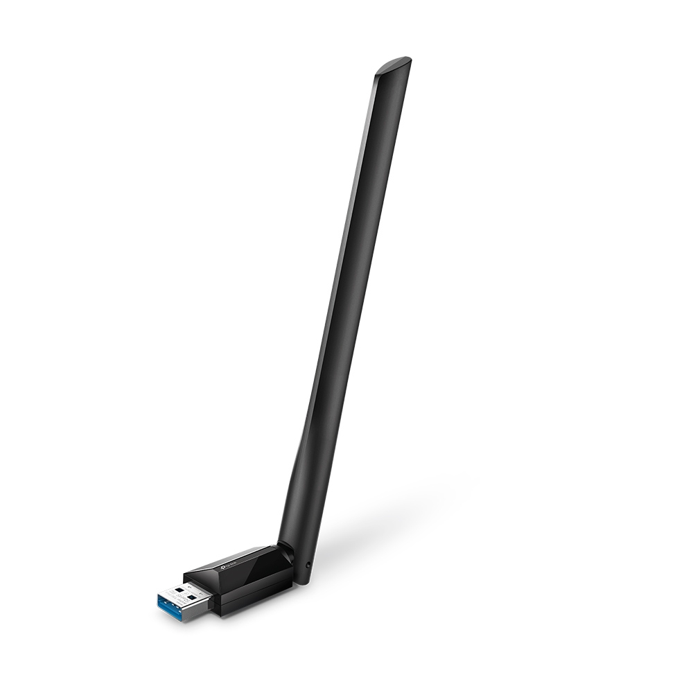 USB WiFi ადაპტერი TP-Link Archer T3U Plus,  AC1300 High Gain Wireless Dual Band USB Adapter | The 2.4 GHz and 5 GHz | 1 External High Gain Antenna
